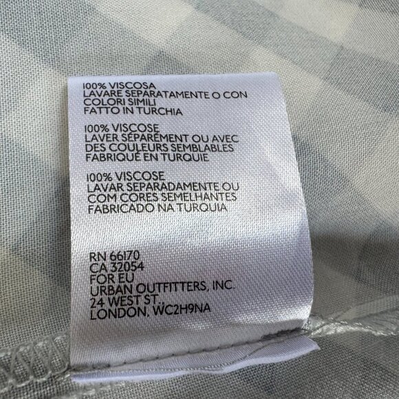 Urban Outfitters Sky Blue Ivory Gingham Print Elastic Spaghetti Strap Jumpsuit - Picture 13 of 14